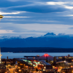 Seattle coming out of the mist